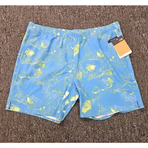 The North Face Mens Wander Shorts Size XXL Blue & Green FlashDry NEW